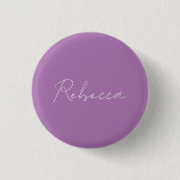 Minimalist Plain Handwritten Own Name Lavender