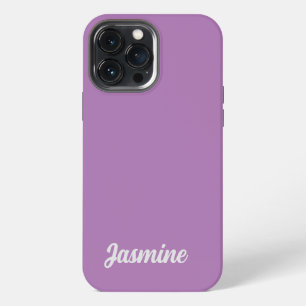 Minimalist Plain Handwritten Own Name Lavender iPhone 13 Pro Max Case