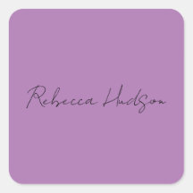 Minimalist Plain Handwritten Own Name Lavender