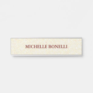 Minimalist Plain Legible Modern Mosaic Door Sign