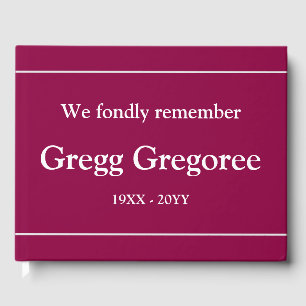 Minimalist, Plain Memories Guestbook