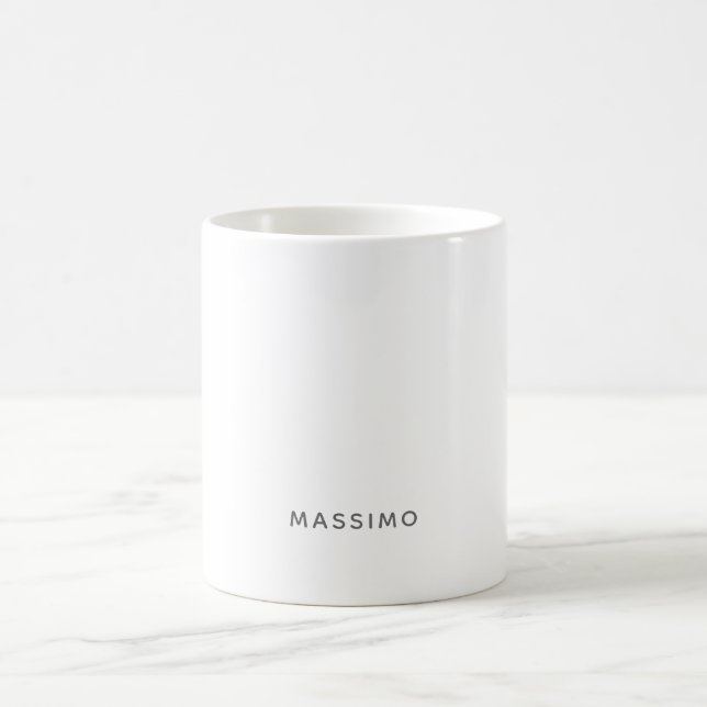 Minimalist Plain Modern Add Own Name Coffee Mug (Center)