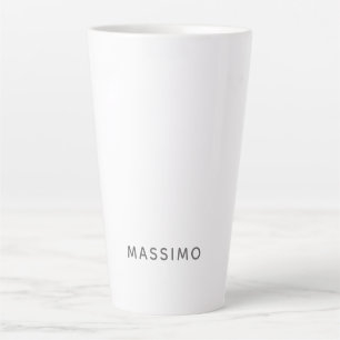 Minimalist Plain Modern Add Own Name Latte Mug
