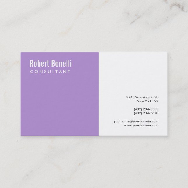 Minimalist Plain Modern Business Card (Front)