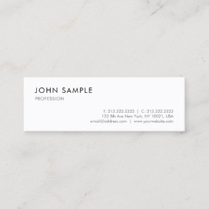 Minimalist Plain Modern Elegant Trendy Design Mini Business Card