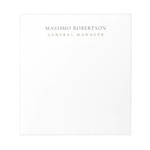 Minimalist Plain Modern  Notepad