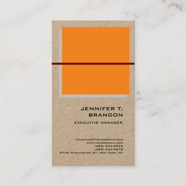 Minimalist Plain Modern Professional Business Card (Front)