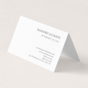 Minimalist Plain Modern Simple Black & White Business Card
