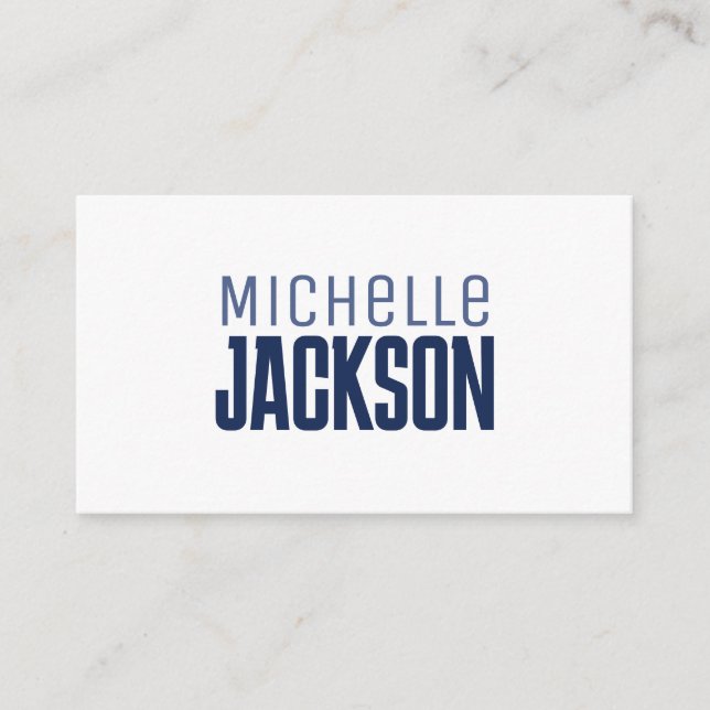Minimalist Plain Modern Your Name Message Enclosure Card (Front)