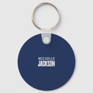 Minimalist Plain Modern Your Name Message Key Ring