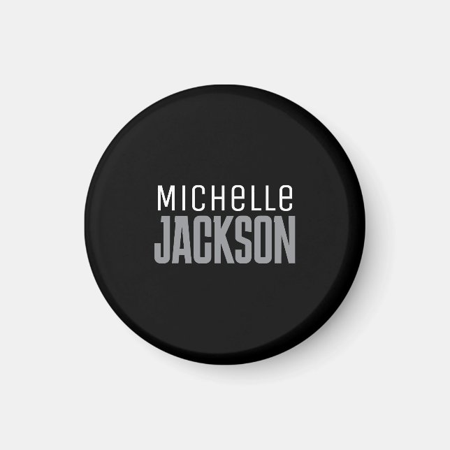 Minimalist Plain Modern Your Name Message Magnet (Front)