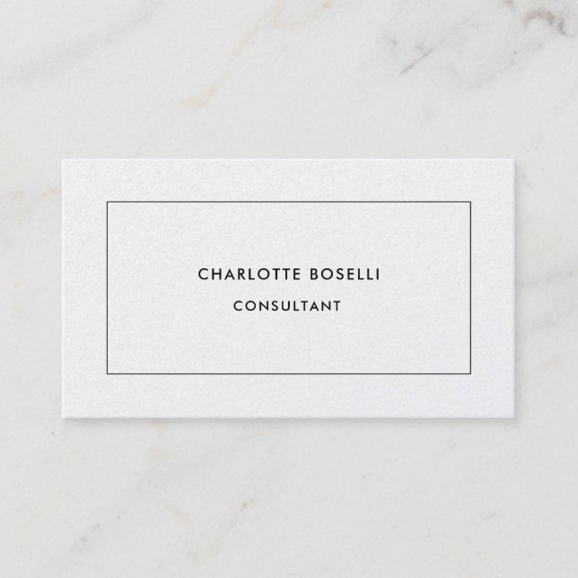 Minimalist Plain Professional Modern Business Card (Front)