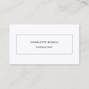 Minimalist Plain Professional Premium Silk Business Card