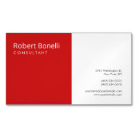 Minimalist Plain Red White Modern Plain