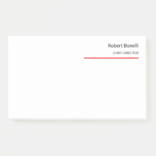 Minimalist Plain Red White Modern Post-it Notes