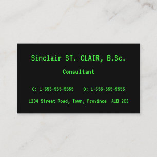 Minimalist, Plain, & Simple Business Card