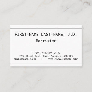 Minimalist, Plain & Simple Business Card