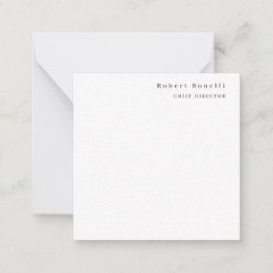 Minimalist Plain White Modern Card