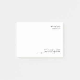 Minimalist Plain White Modern Post-it Notes