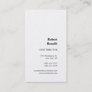 Minimalist Plain White Modern Premium Pearl Business Card