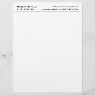 Minimalist Plain White Modern Professional Custom Letterhead