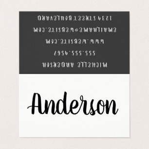 Minimalist Plain White with Cursive Text Business Card