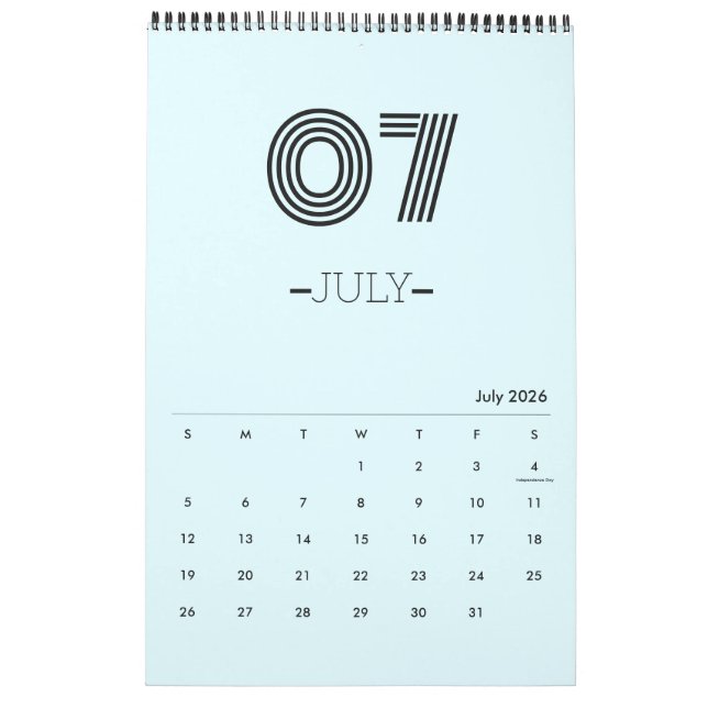 Minimalist Planners Calendar (Jul 2026)