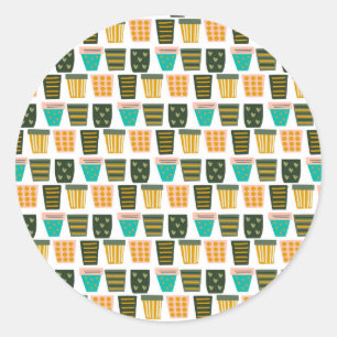 Minimalist Plant Art Classic Round Sticker