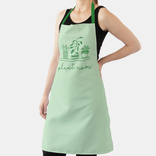 Minimalist Plant Mum Cute Plant Lover Apron (Insitu)