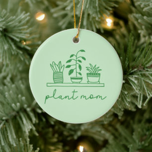 Minimalist Plant Mum Cute Plant Lover Ceramic Tree Decoration