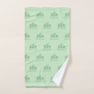 Minimalist Plant Mum Cute Plant Lover Hand Towel