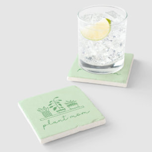 Minimalist Plant Mum Cute Plant Lover Stone Coaster