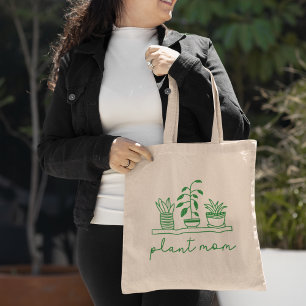Minimalist Plant Mum Cute Plant Lover Tote Bag