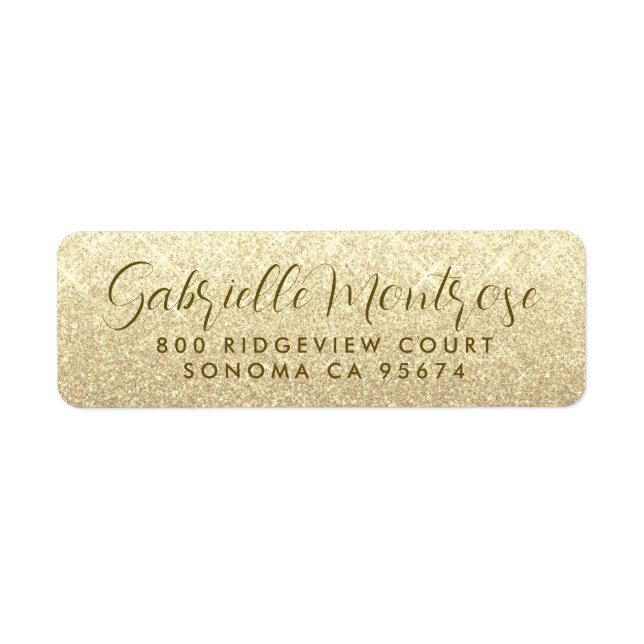 Minimalist Platinum Glitter Script (Front)