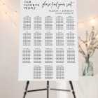 Minimalist Please Find Your Seat Chart 18 Tables