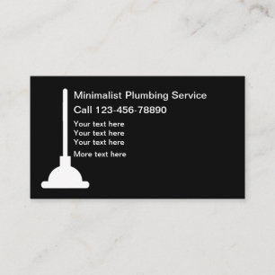 Minimalist Plumber Theme Business Card