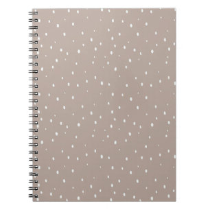 Minimalist Polka Dot Design in Muted Tones Notebook