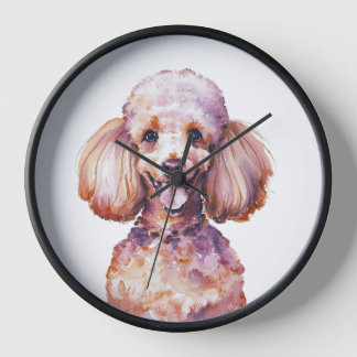 Minimalist Poodle Dog Inspired  Clock