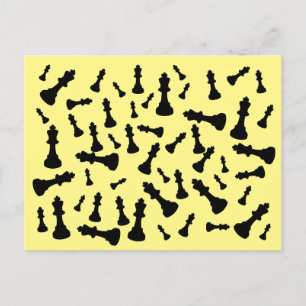 Minimalist Pop Art King Chess Postcard