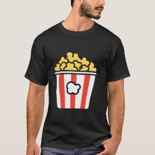 Minimalist Popcorn Sugar Food Simple funny Cute Po T-Shirt