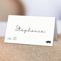 Minimalist Pork Meal Option Table Number