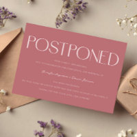 Minimalist Postponed Wedding Update Pink
