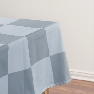 Minimalist Powder Blue Chequerboard Pattern Tablecloth