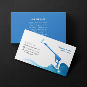 Minimalist Pressure washing Power Wash House Clean Business Card