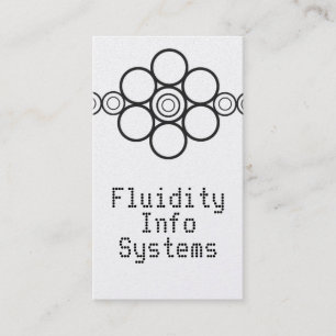 Minimalist Pro Circles Business Card, Black Card