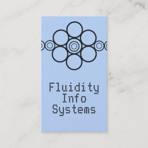 Minimalist Pro Circles Business Card, Light Blue Card