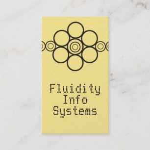 Minimalist Pro Circles Business Card, Yellow Card
