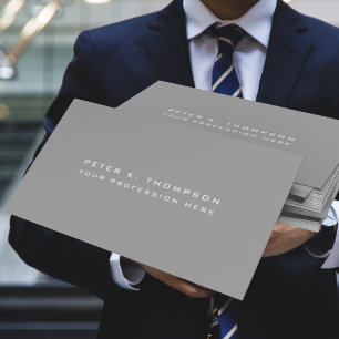 Minimalist pro grey modern business card