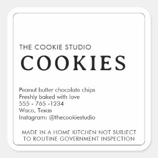 Minimalist Product Label Cottage Law Sticker