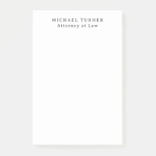 Minimalist Professional Attorney at Law Post-it Notes